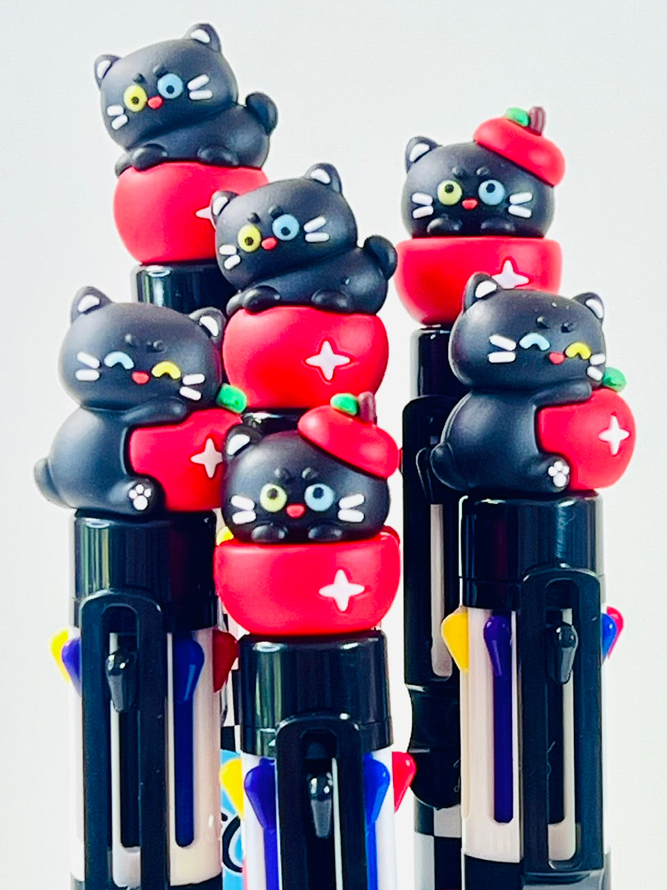 23039 Apple Cat 8-Color Retractable Ball Pen-24