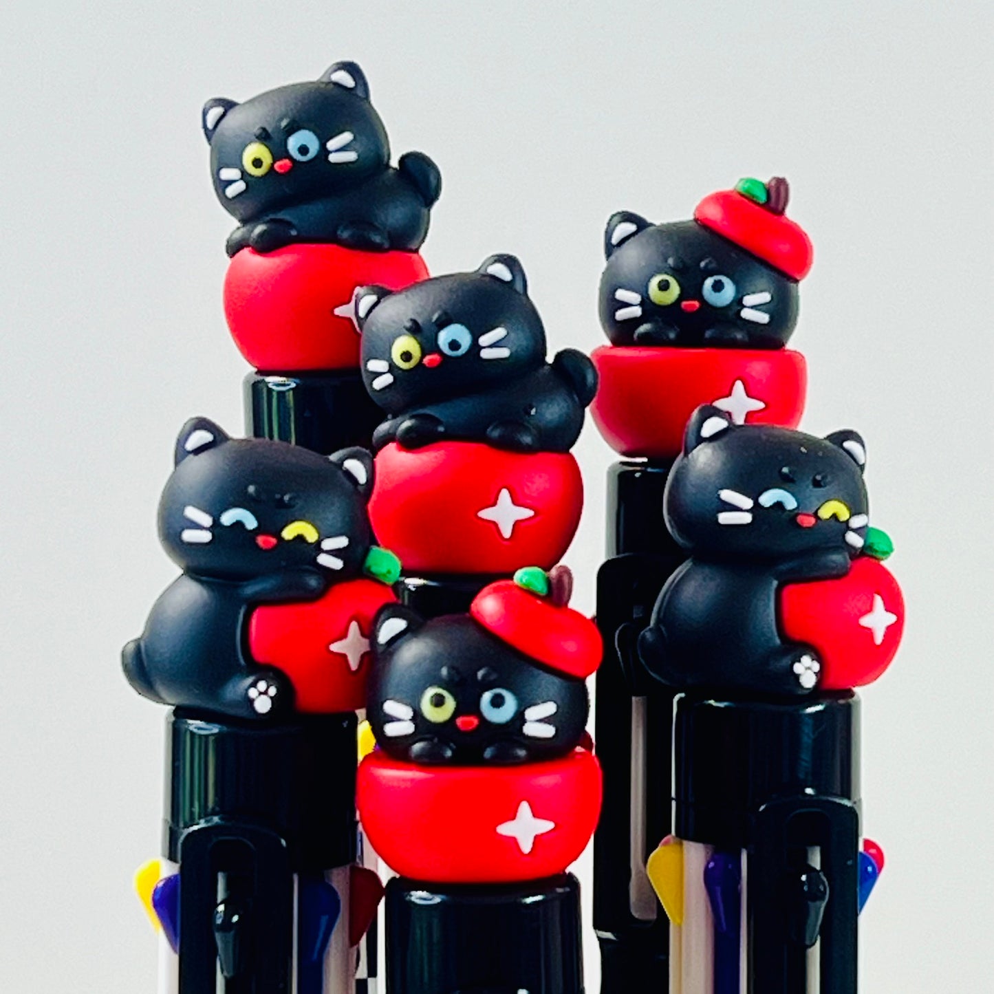 23039 Apple Cat 8-Color Retractable Ball Pen-24
