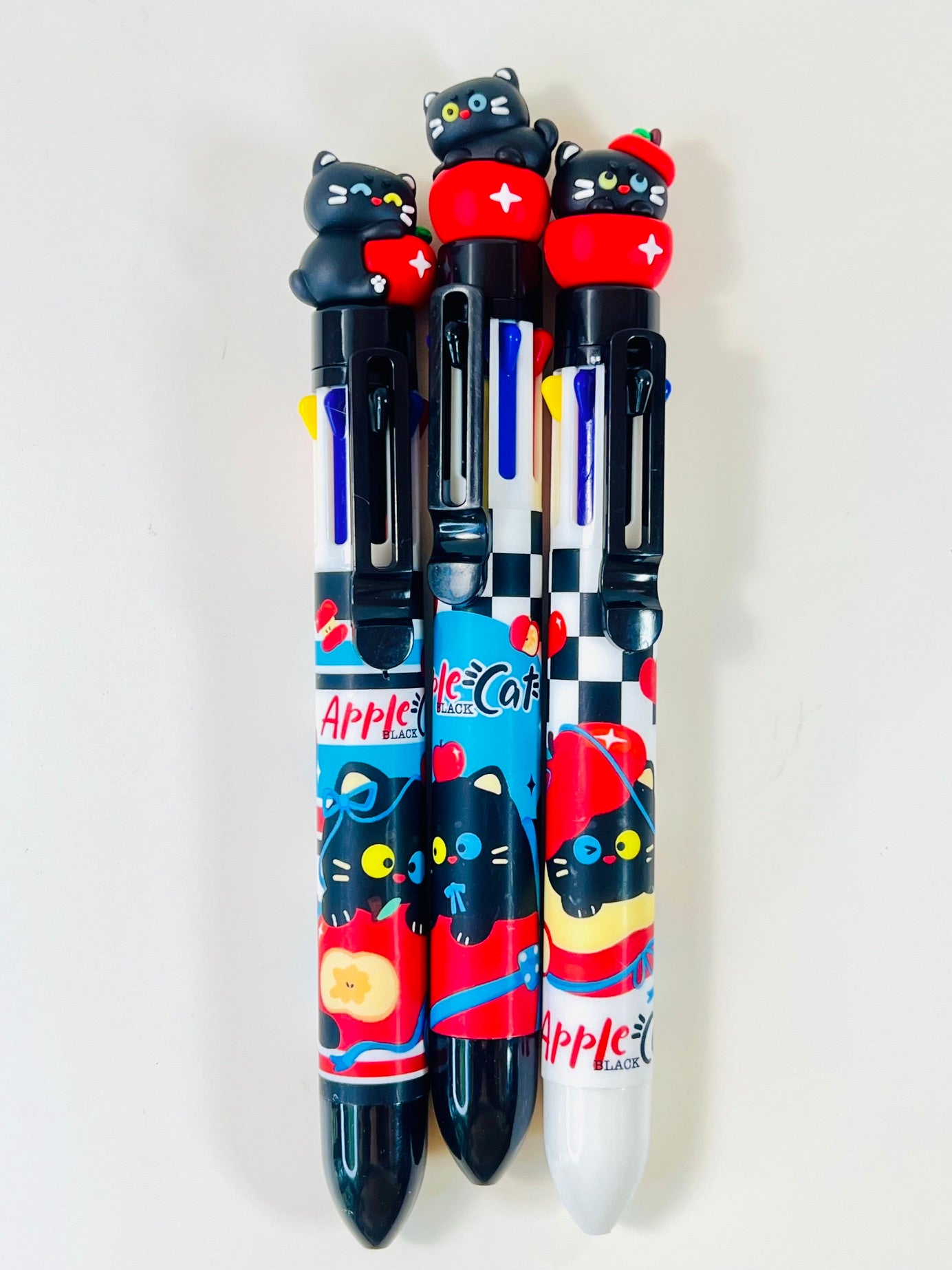23039 Apple Cat 8-Color Retractable Ball Pen-24