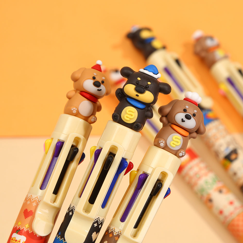23040 Dachshund Dog 8-Color Retractable Ball Pen-24