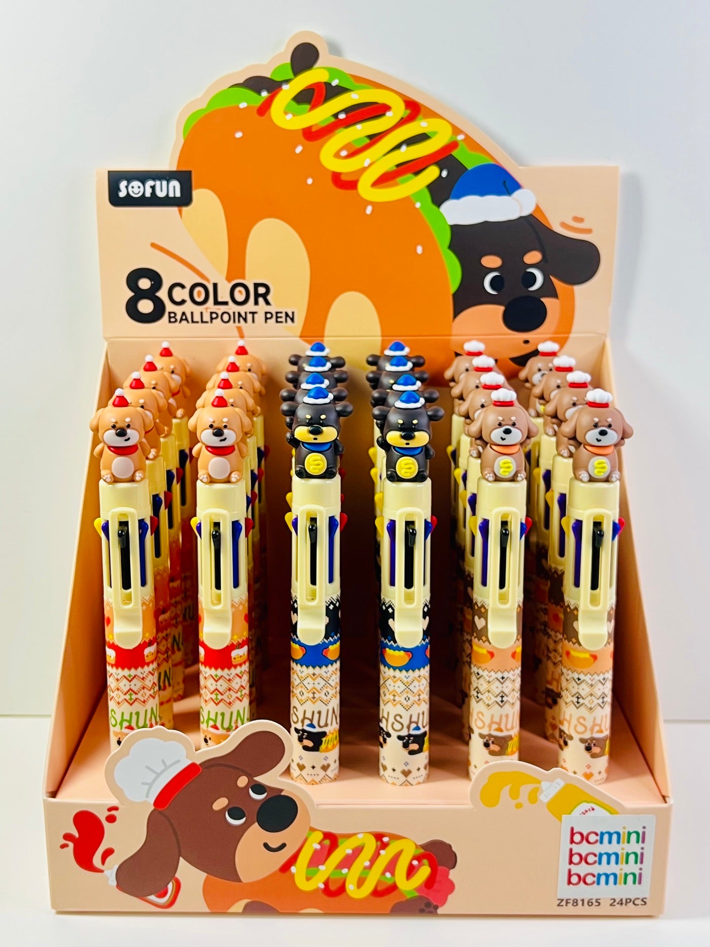 23040 Dachshund Dog 8-Color Retractable Ball Pen-24