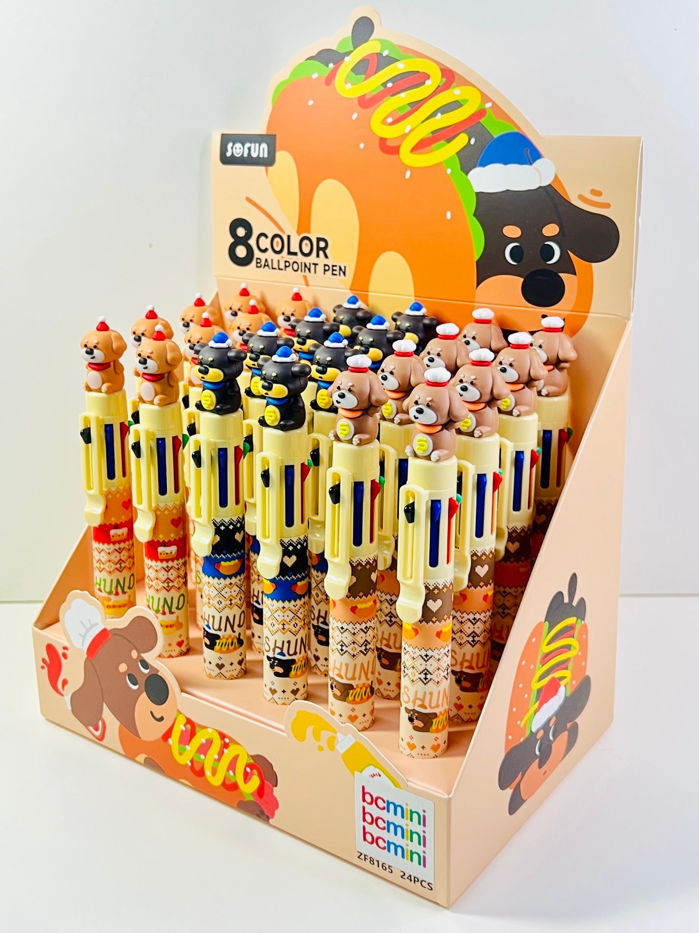 23040 Dachshund Dog 8-Color Retractable Ball Pen-24