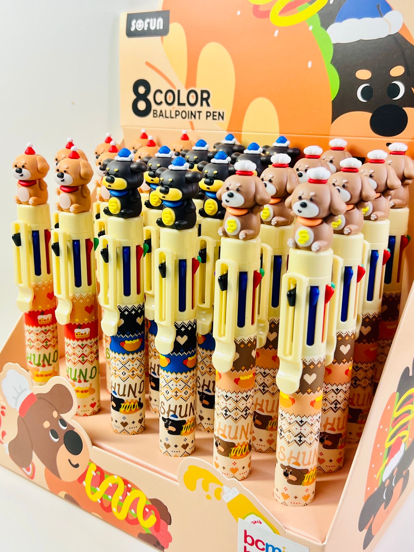 23040 Dachshund Dog 8-Color Retractable Ball Pen-24