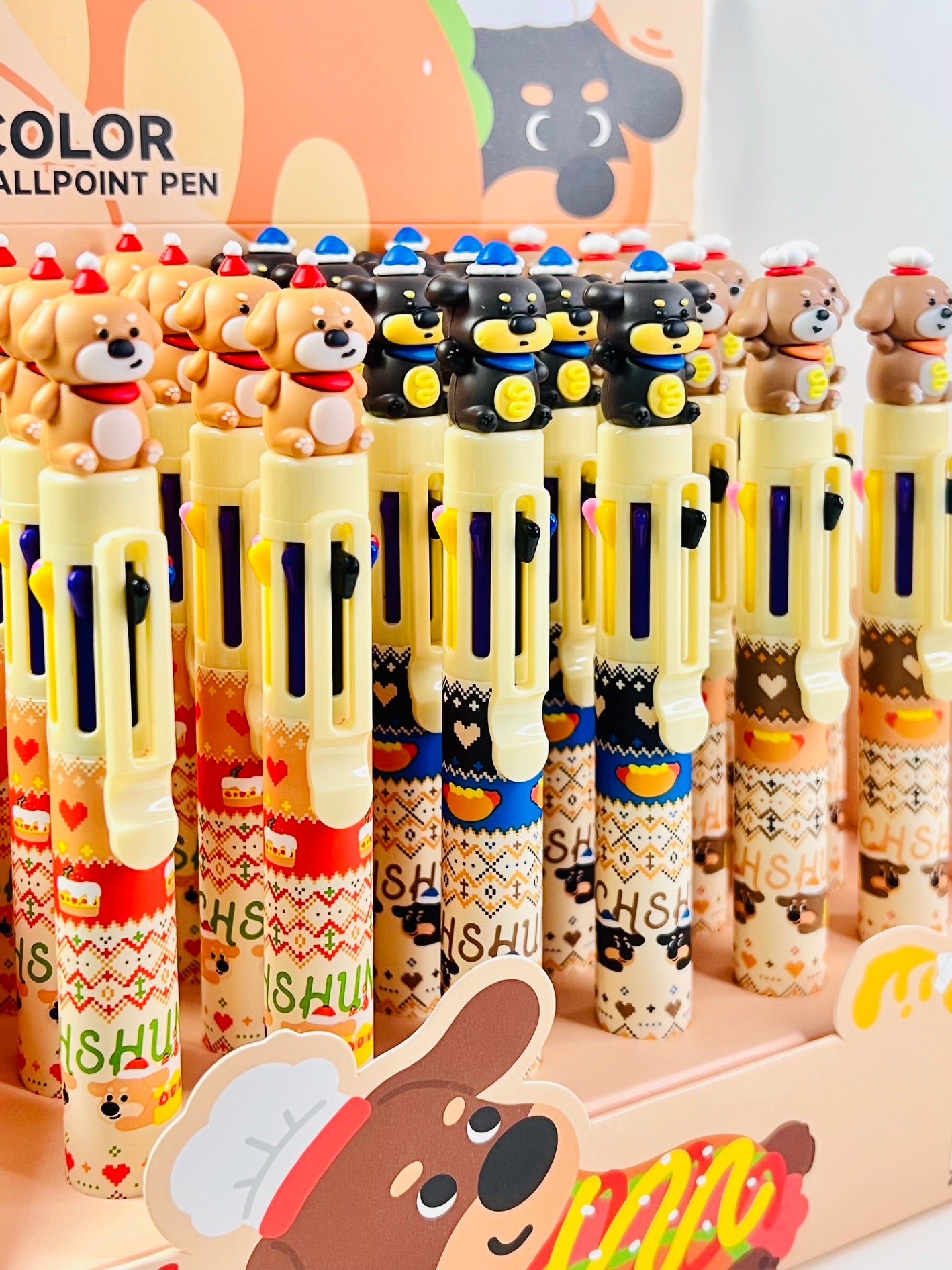 23040 Dachshund Dog 8-Color Retractable Ball Pen-24