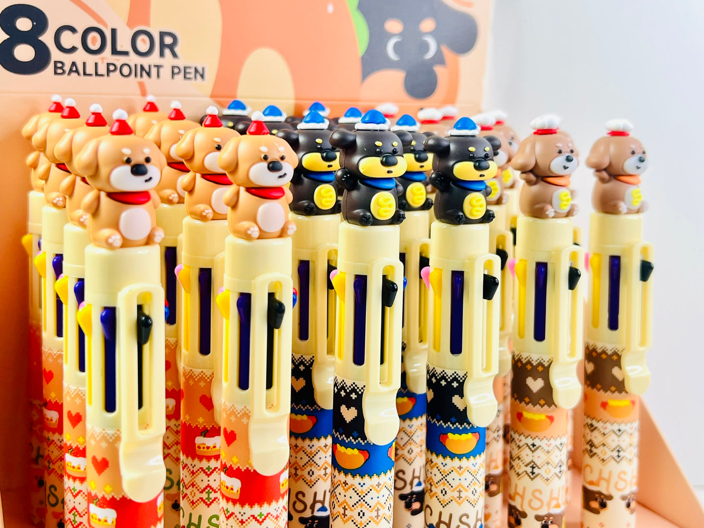 23040 Dachshund Dog 8-Color Retractable Ball Pen-24