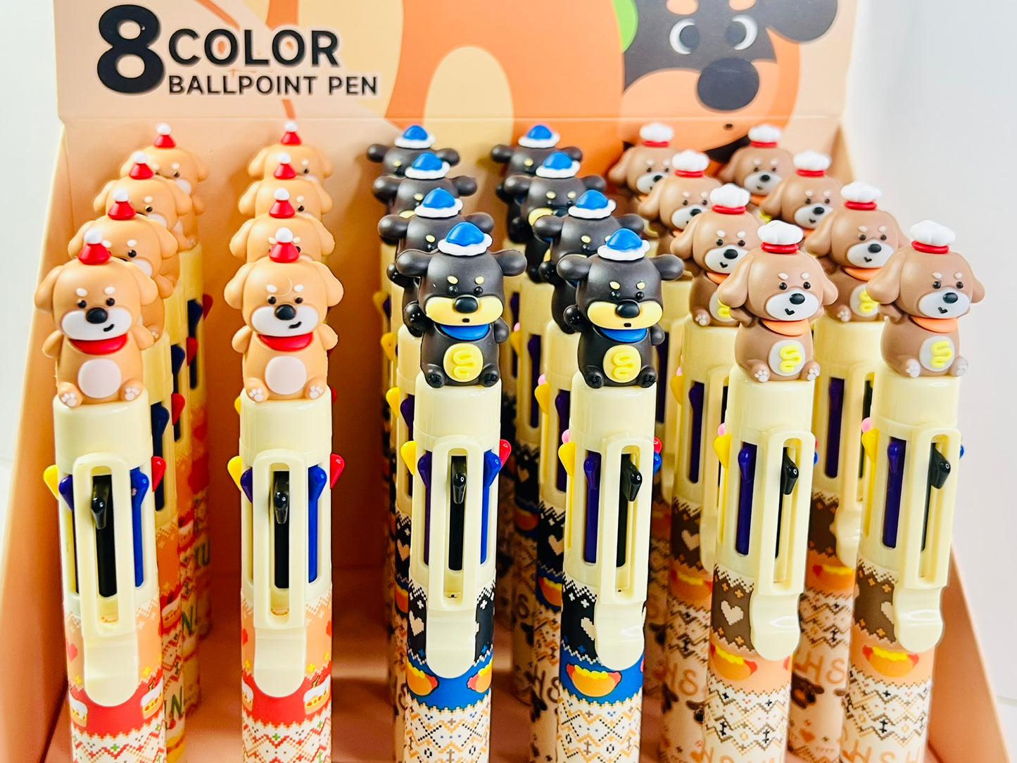 23040 Dachshund Dog 8-Color Retractable Ball Pen-24