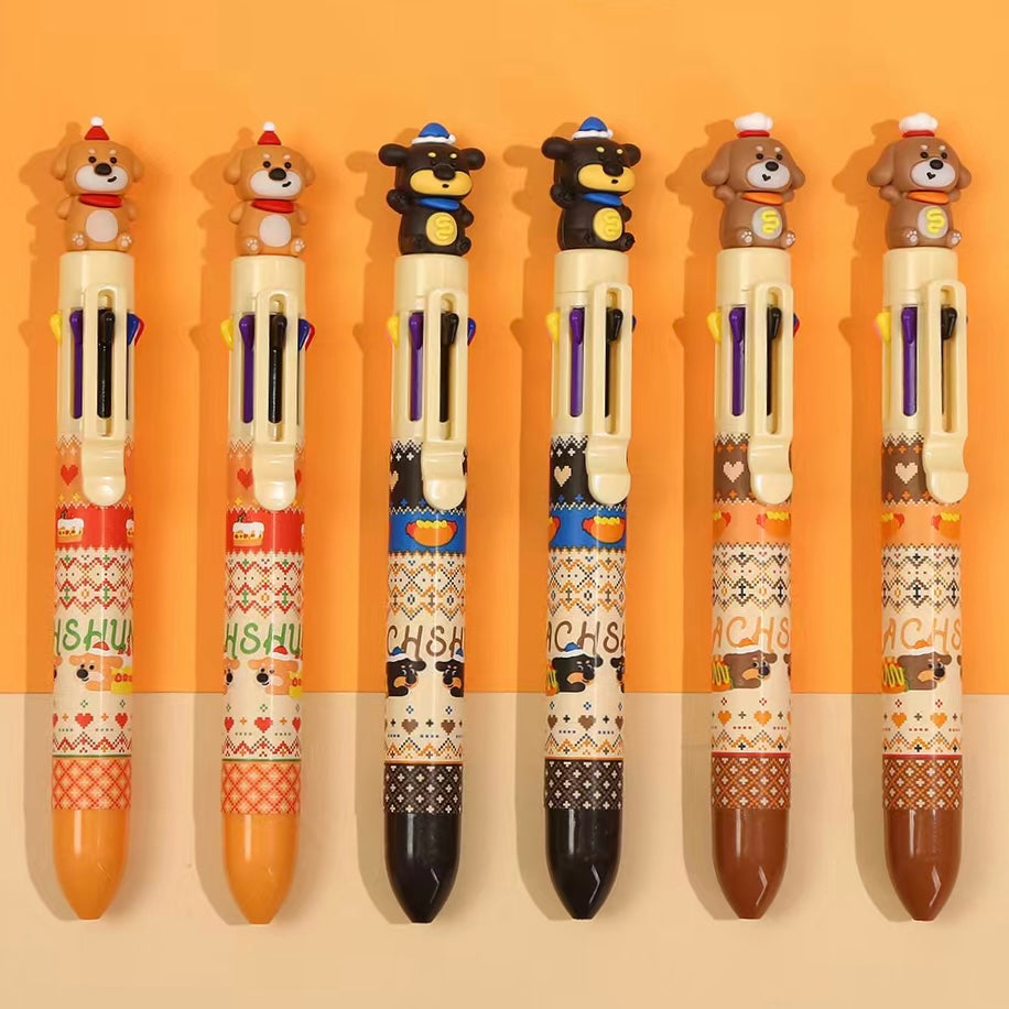 23040 Dachshund Dog 8-Color Retractable Ball Pen-24