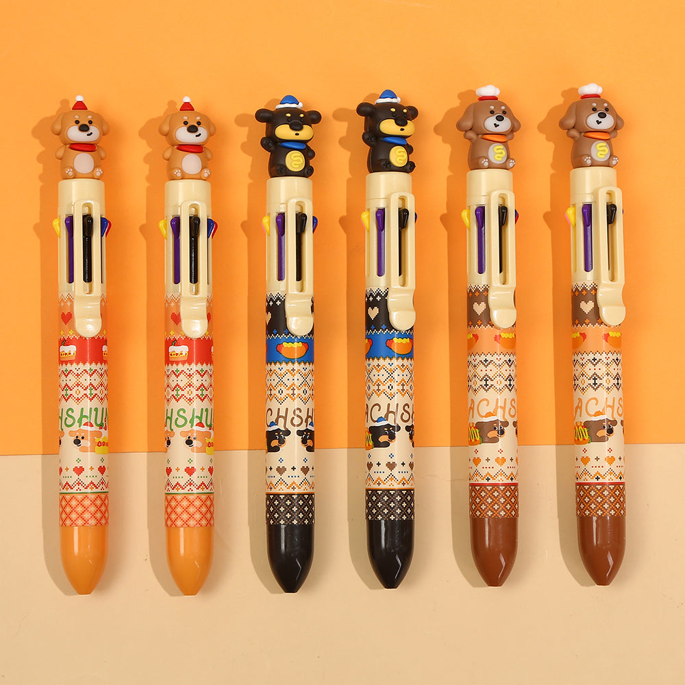 23040 Dachshund Dog 8-Color Retractable Ball Pen-24
