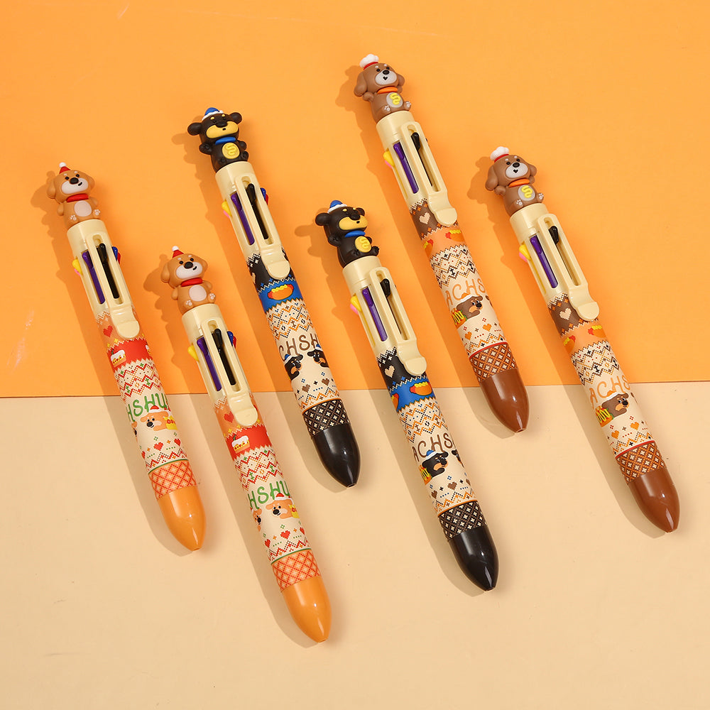 23040 Dachshund Dog 8-Color Retractable Ball Pen-24