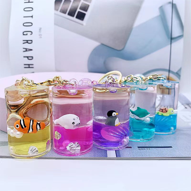 12116 SEA ANIMAL CAN FLOATY KEY CHARM-12