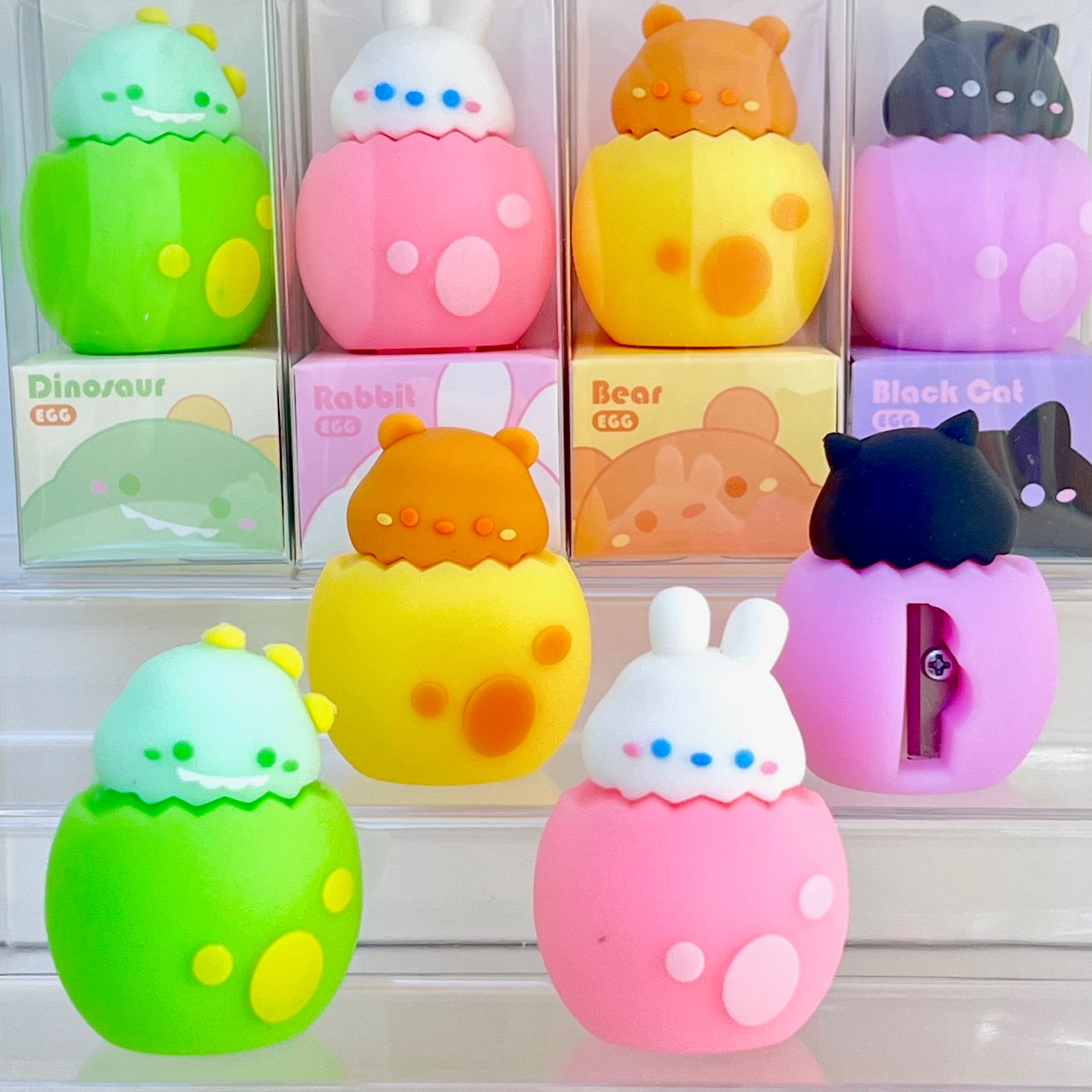 33304 EGG ANIMAL BABIES PENCIL SHARPENER-24