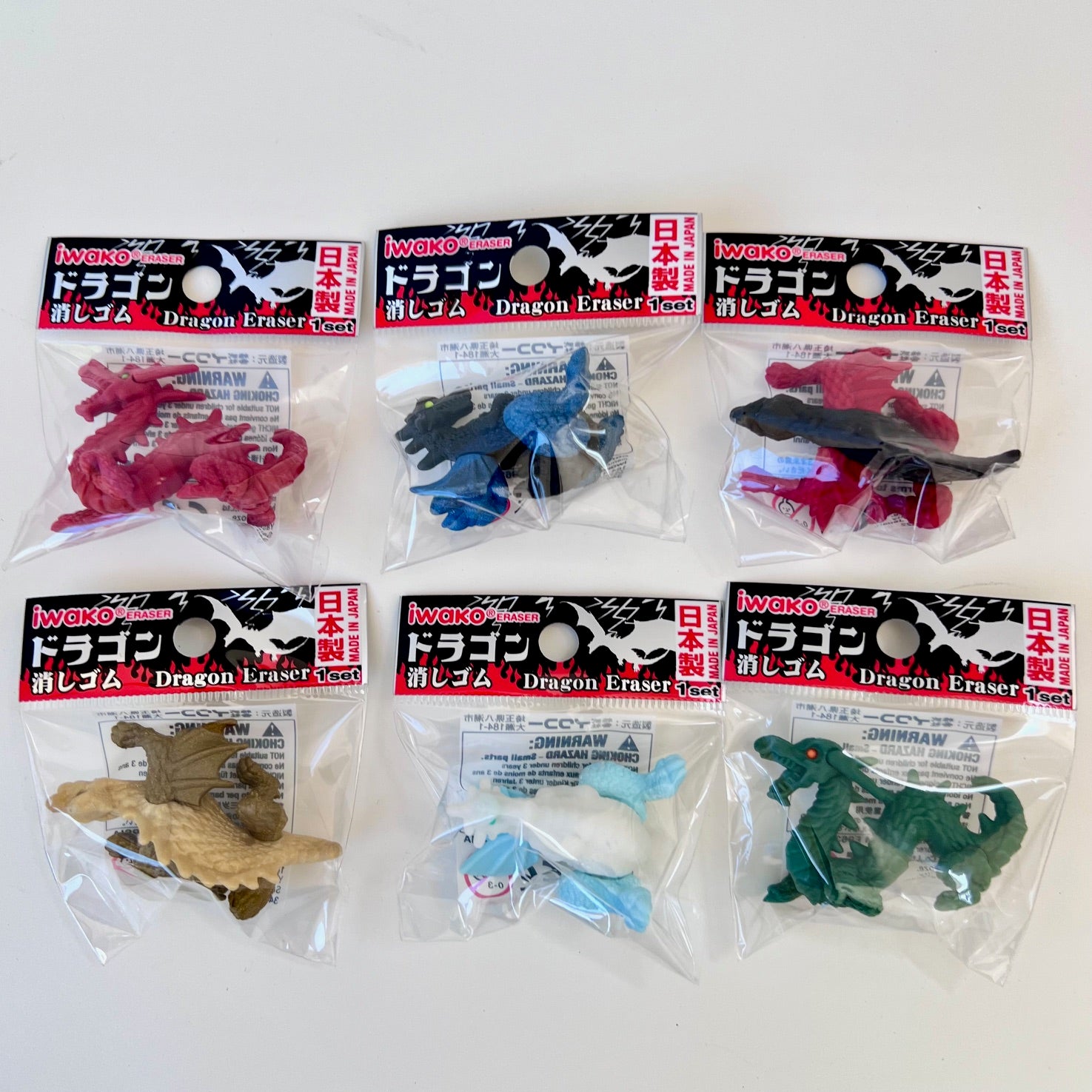 382851 DRAGONS ERASERS-30 – BCmini