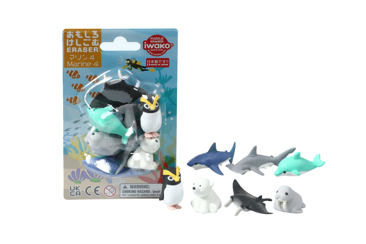 38386 MARINE 4 ERASER CARD-10 CARDS
