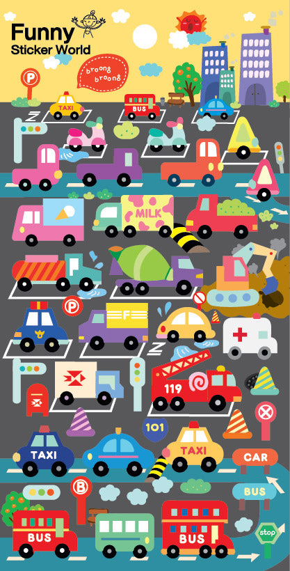 39966 Car & Vehicle Puffy Sticker-12