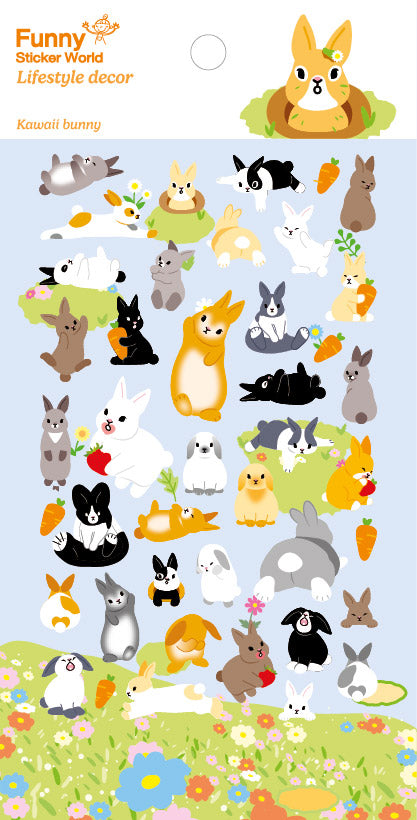 50633 Kawaii Bunny Rabbit Sticker-12
