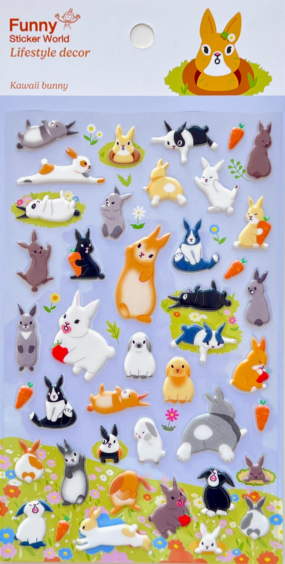 50633 Kawaii Bunny Rabbit Sticker-12
