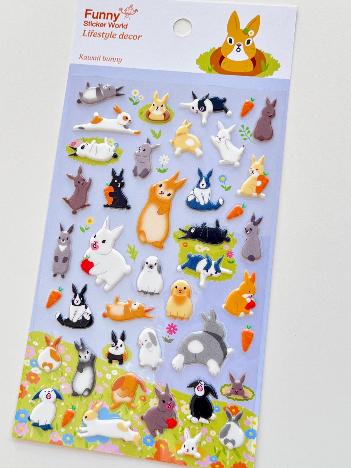50633 Kawaii Bunny Rabbit Sticker-12