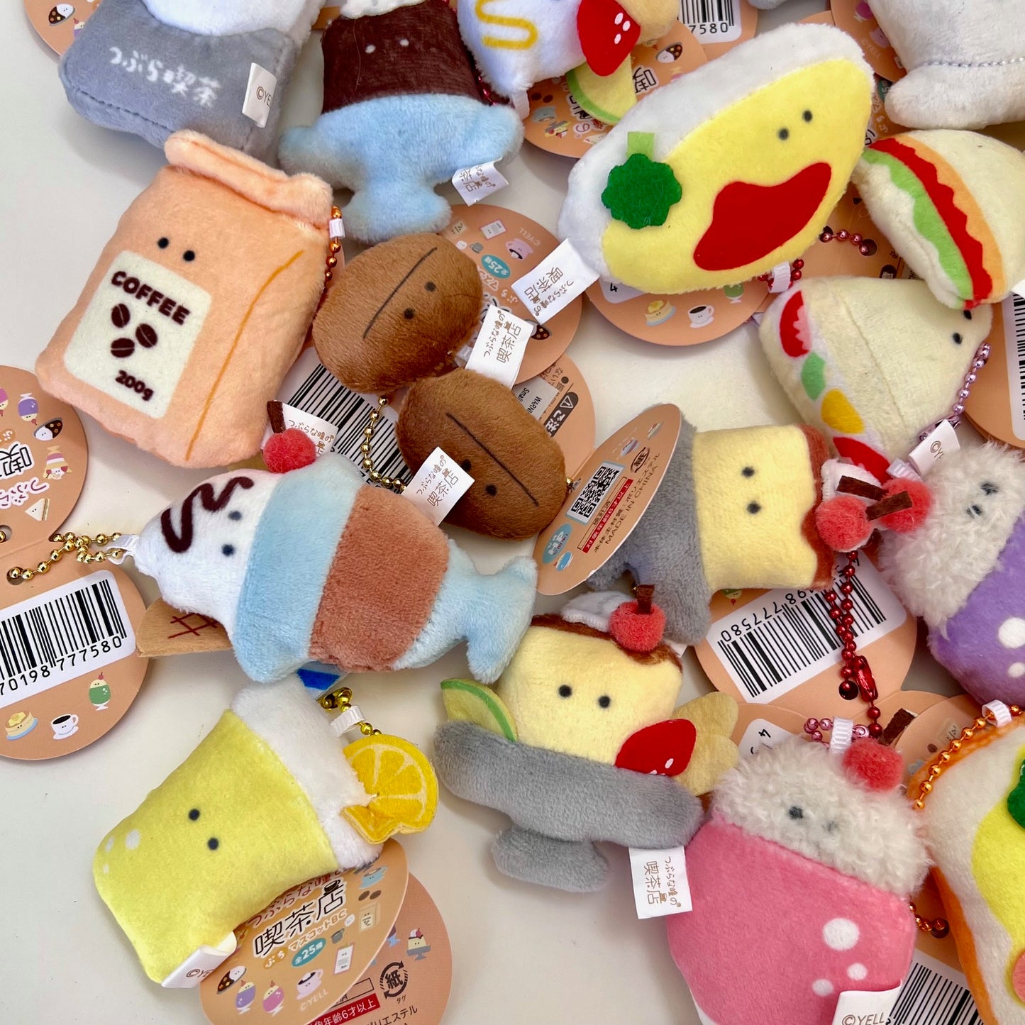 63503 ANIMALS COFFEE SHOP PLUSH CHARMS-25