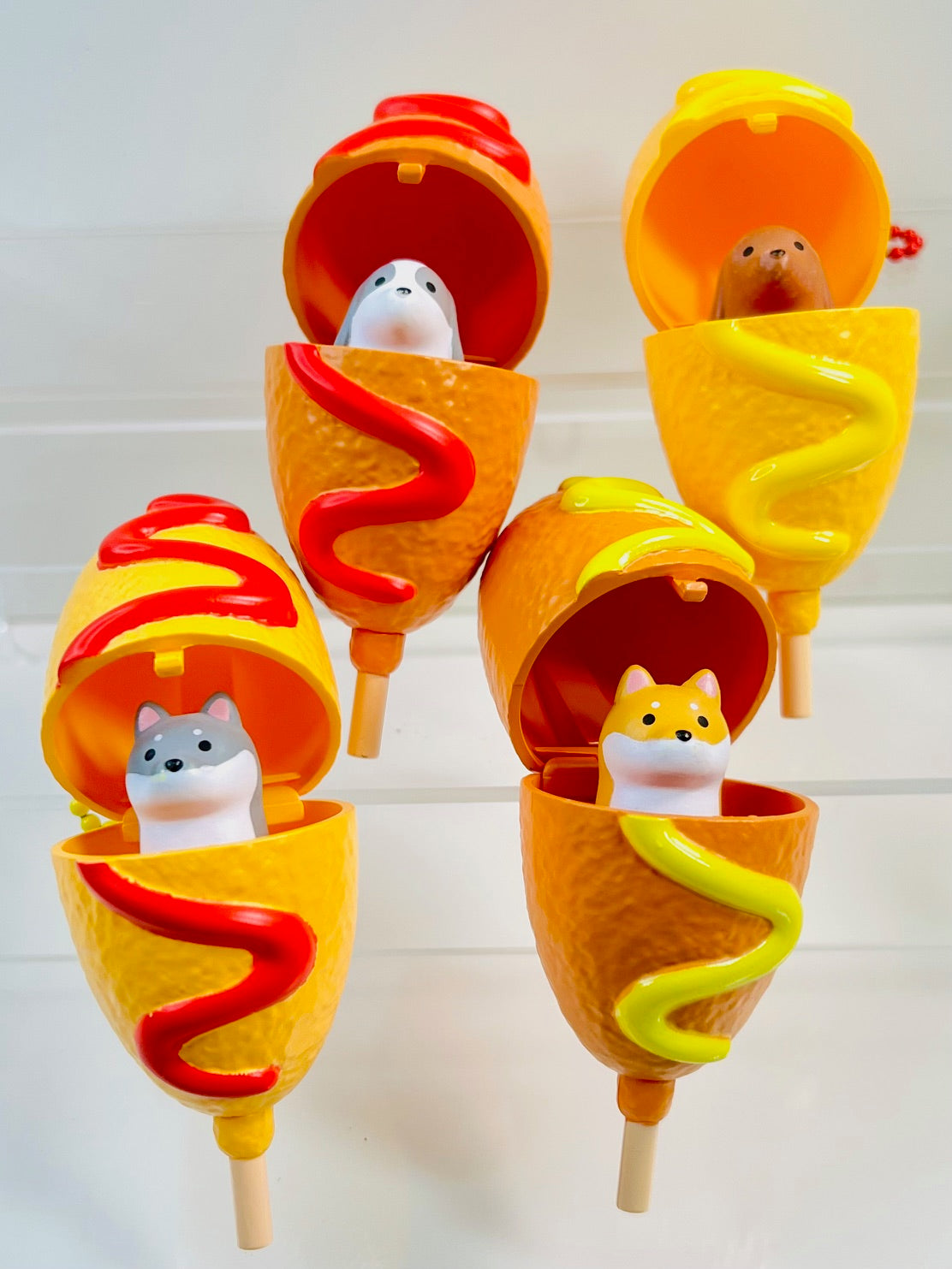 X 70474 Corndog Dogs Figurine Capsule-DISCONTINUED