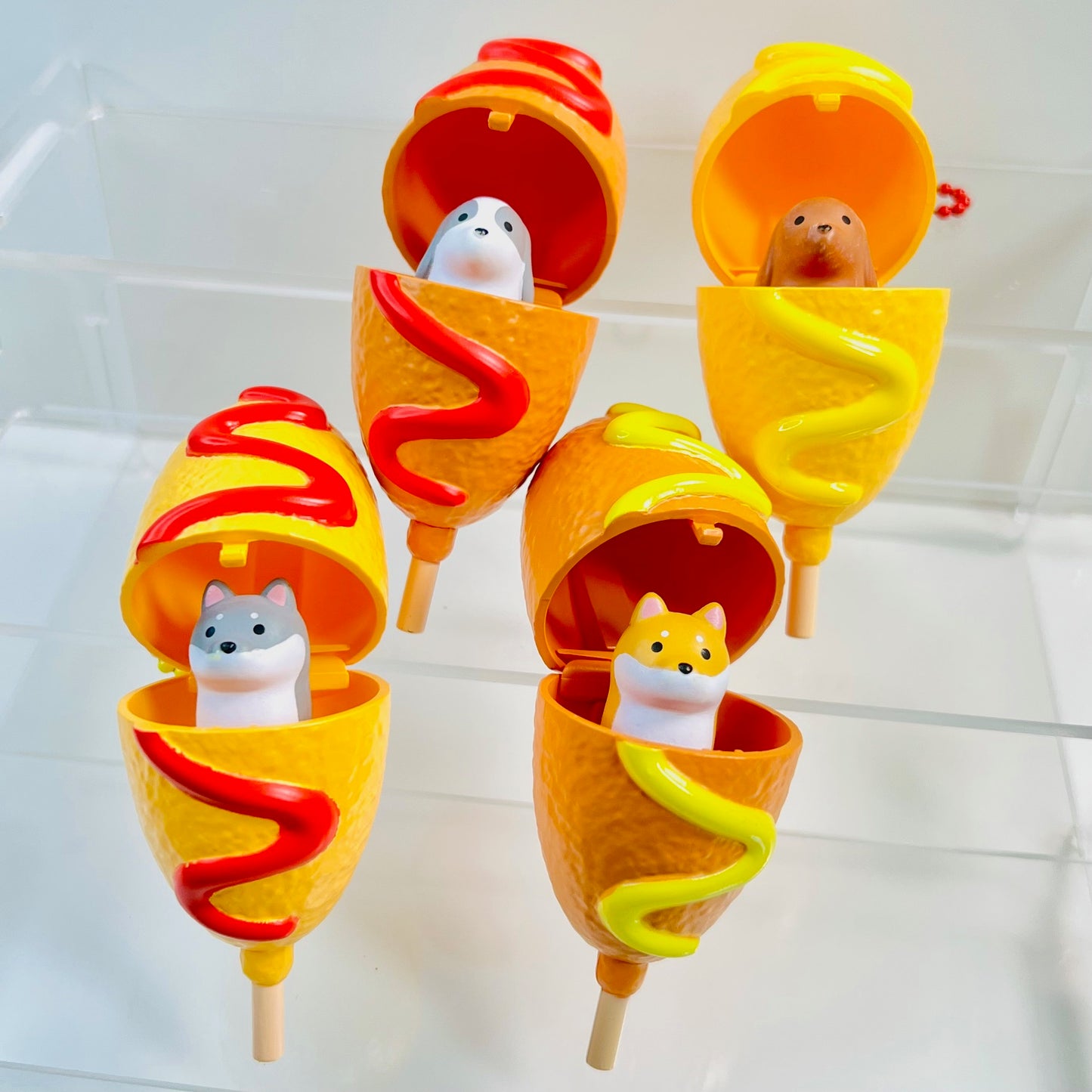 X 70474 Corndog Dogs Figurine Capsule-DISCONTINUED