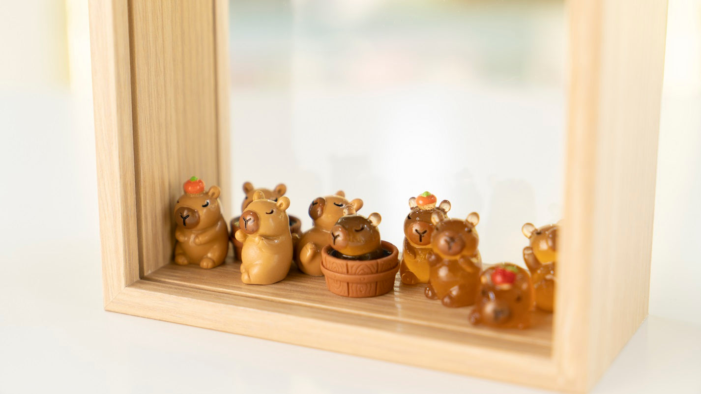 Capybara Toy Figure, Mini Capybaras Figure, Ornement Éducatif Capybara Toy Figure, Mini Capybaras Figure, Ornement Éducatif