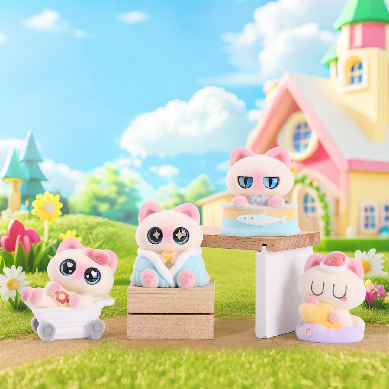 71277 Siamese Big Eye Cat Blind Box-12