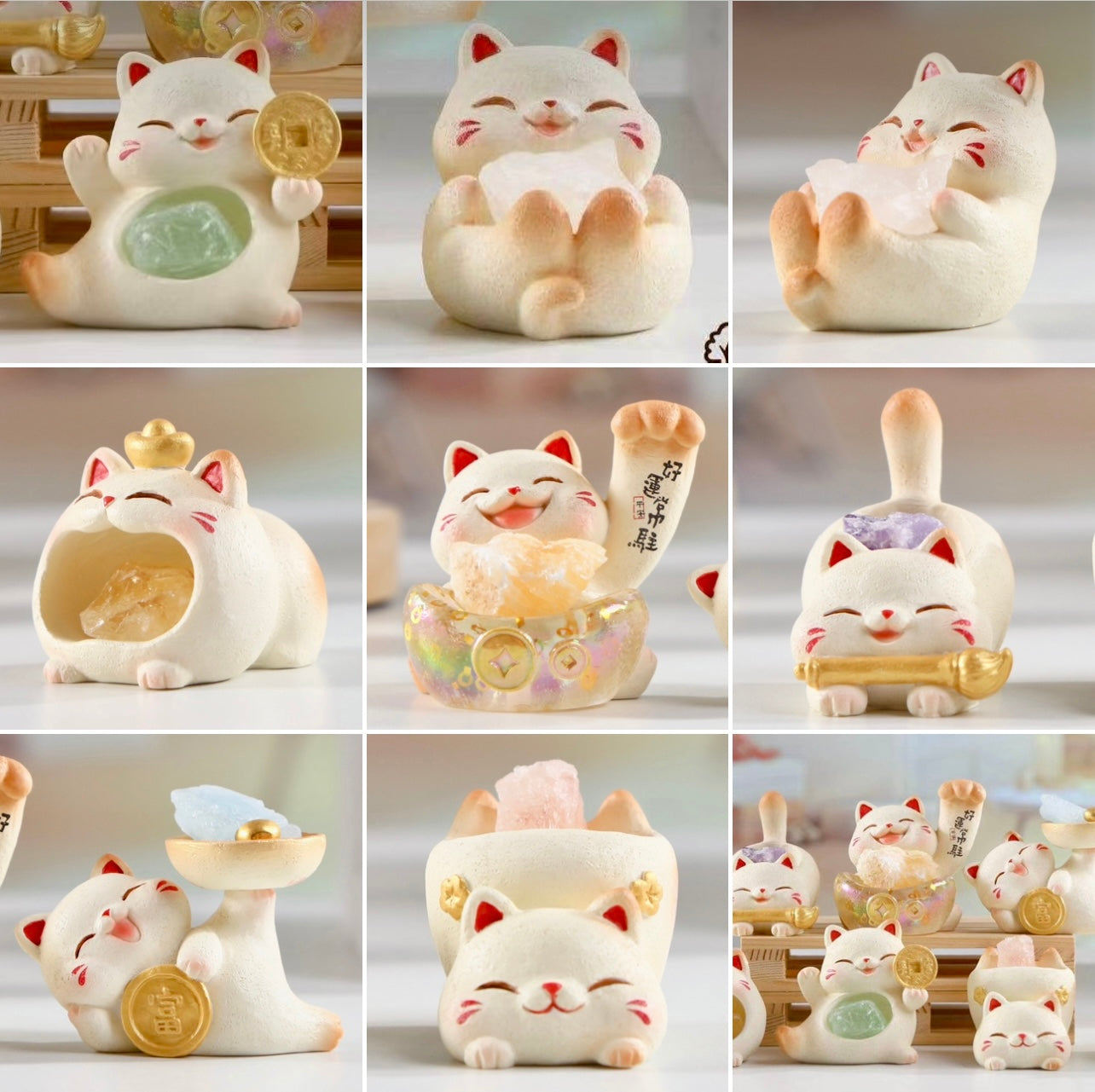 71310 Maneki Lucky Cat Crystal Blind Box-6