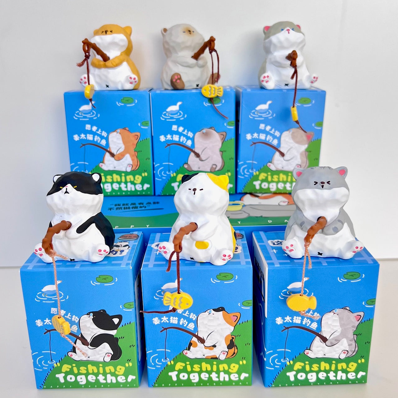 71322 Fishing Cat Family Blind Box-6 – BCmini