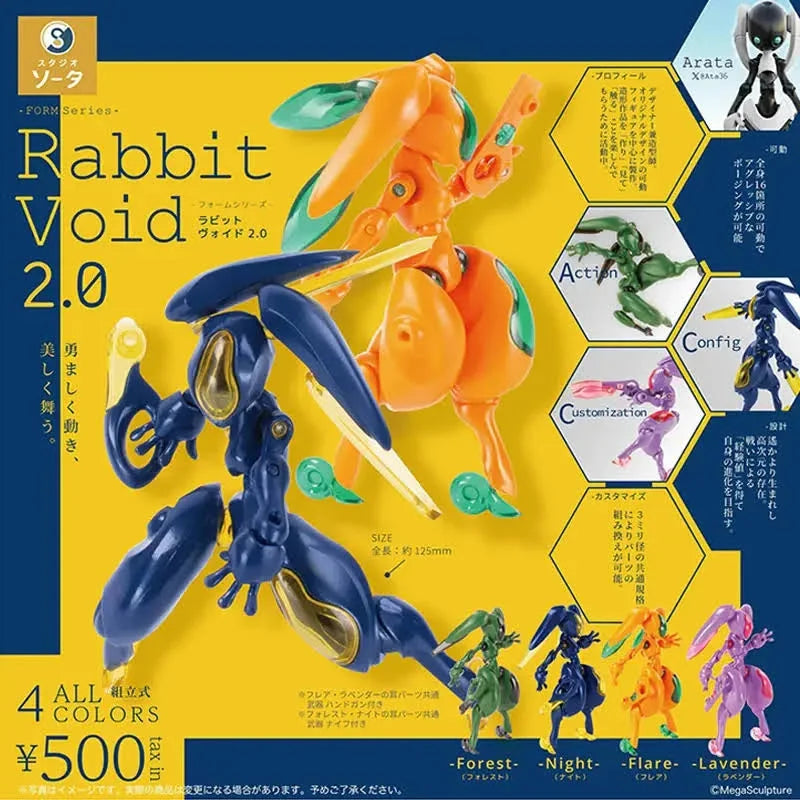 73204 Rabbit Bits Robot Mech Figurines Blind Box-4