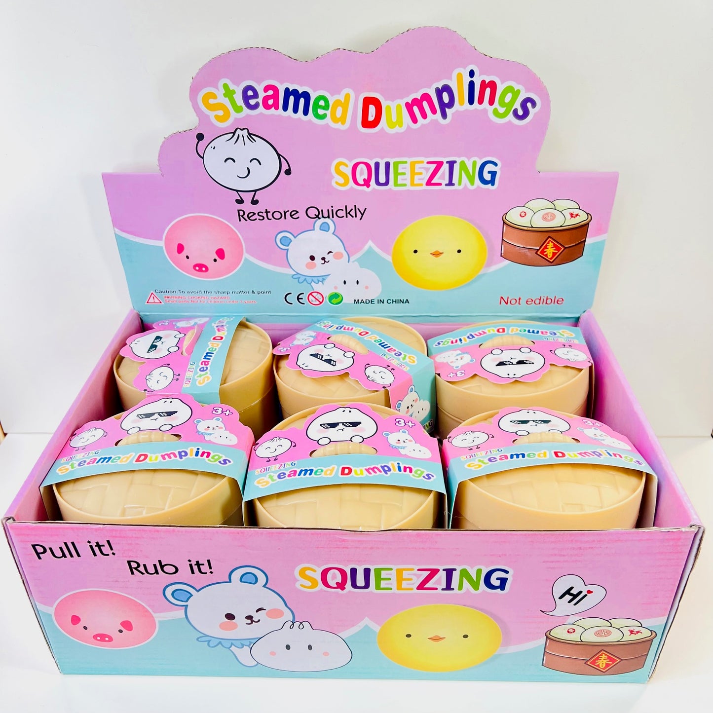 83001 Dumpling Silly Face Squishy-12