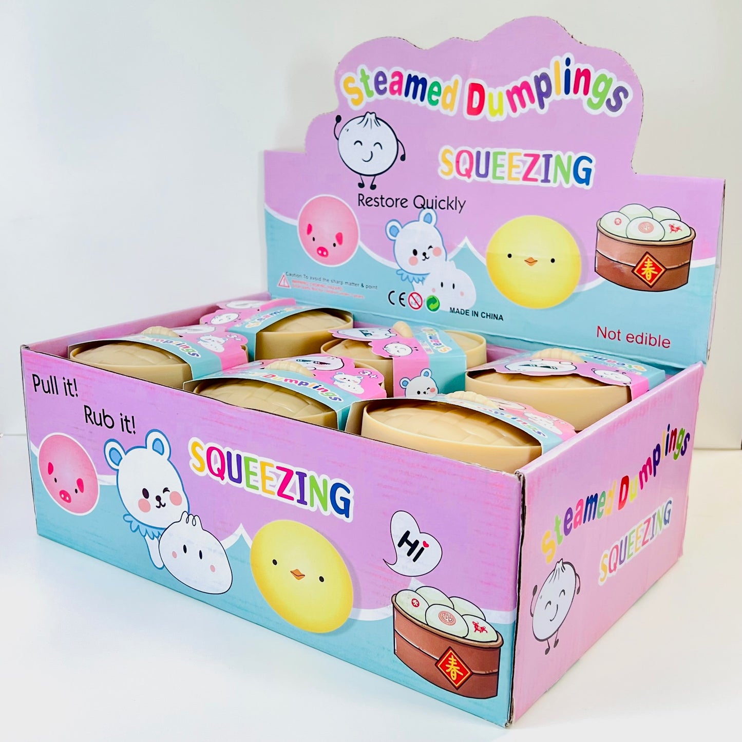 83001 Dumpling Silly Face Squishy-12