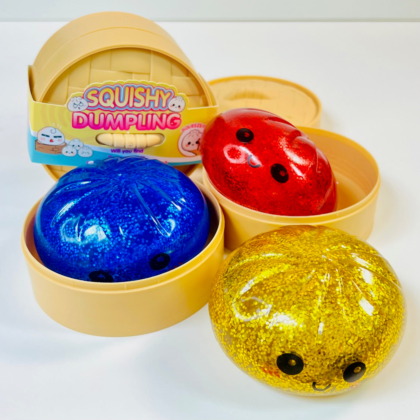 83004 Dumpling Glitter Jelly Squishy-12