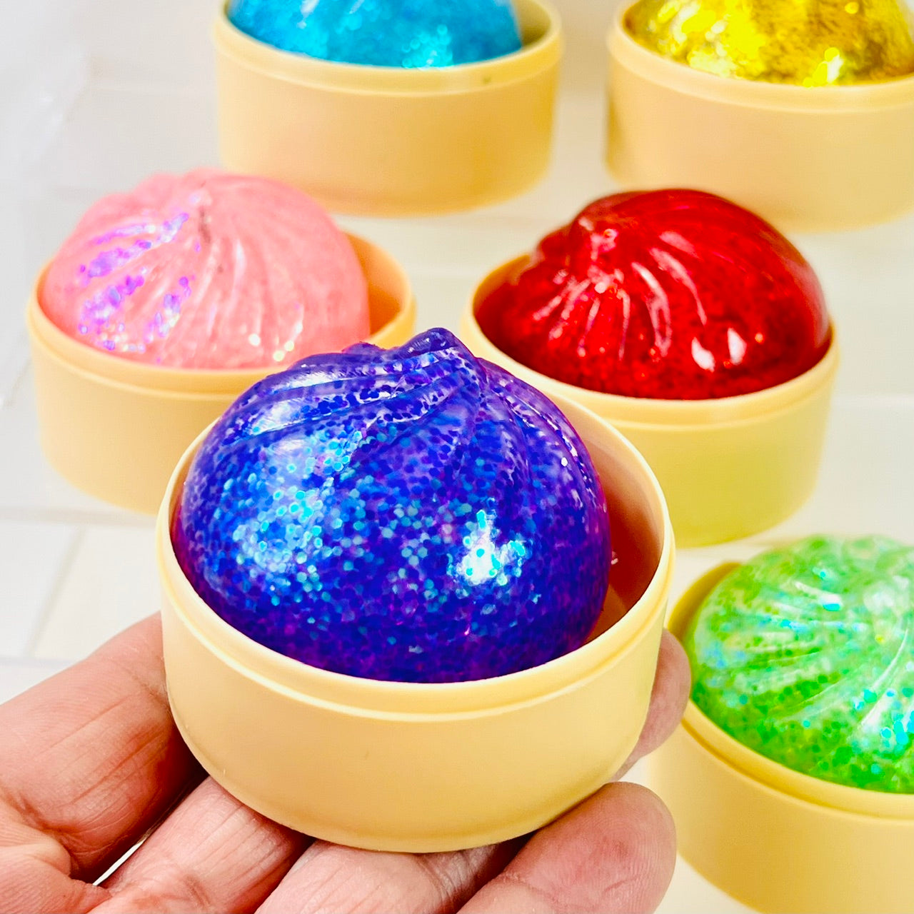 83005 Mini Dumpling Glitter Jelly Squishy-12