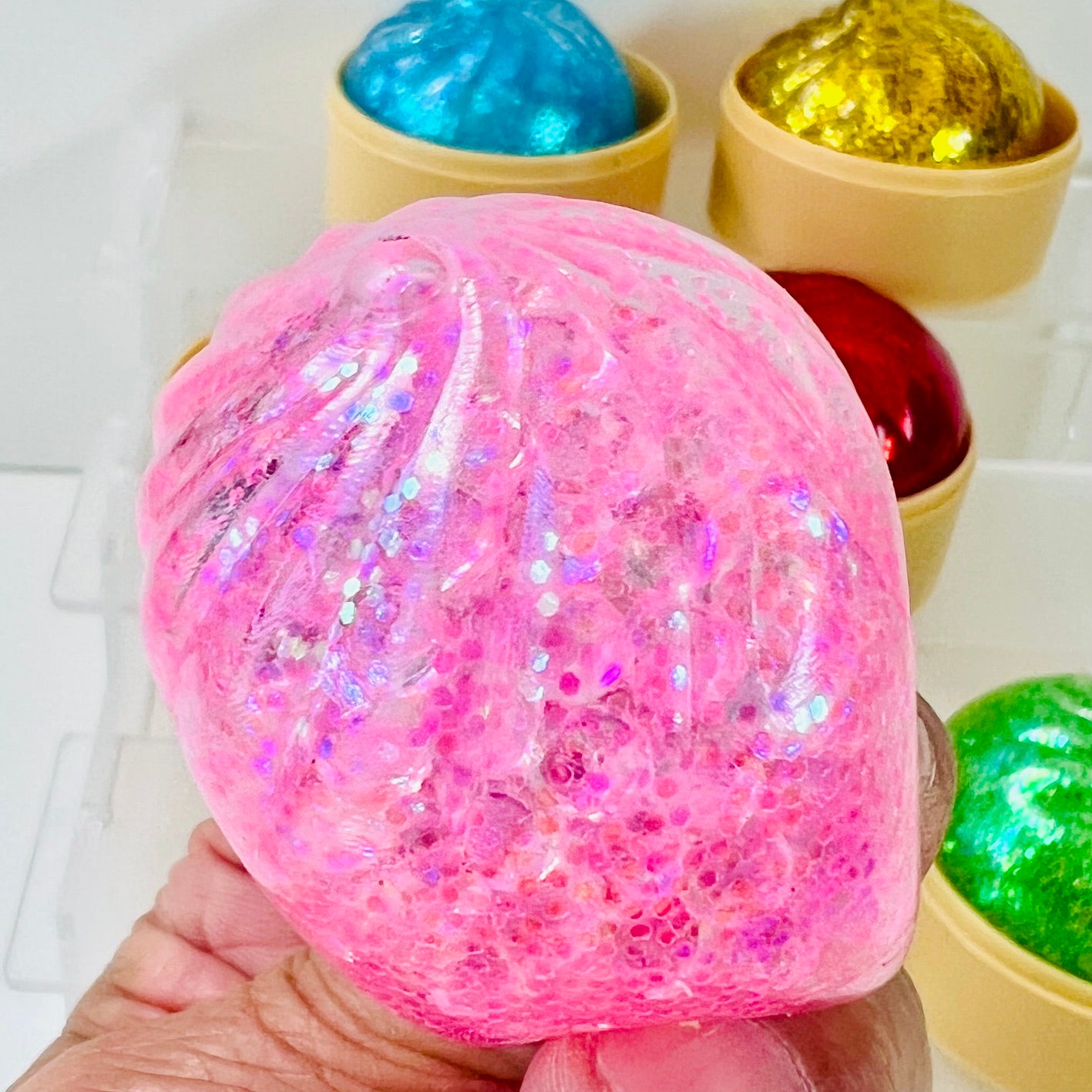 83005 Mini Dumpling Glitter Jelly Squishy-12