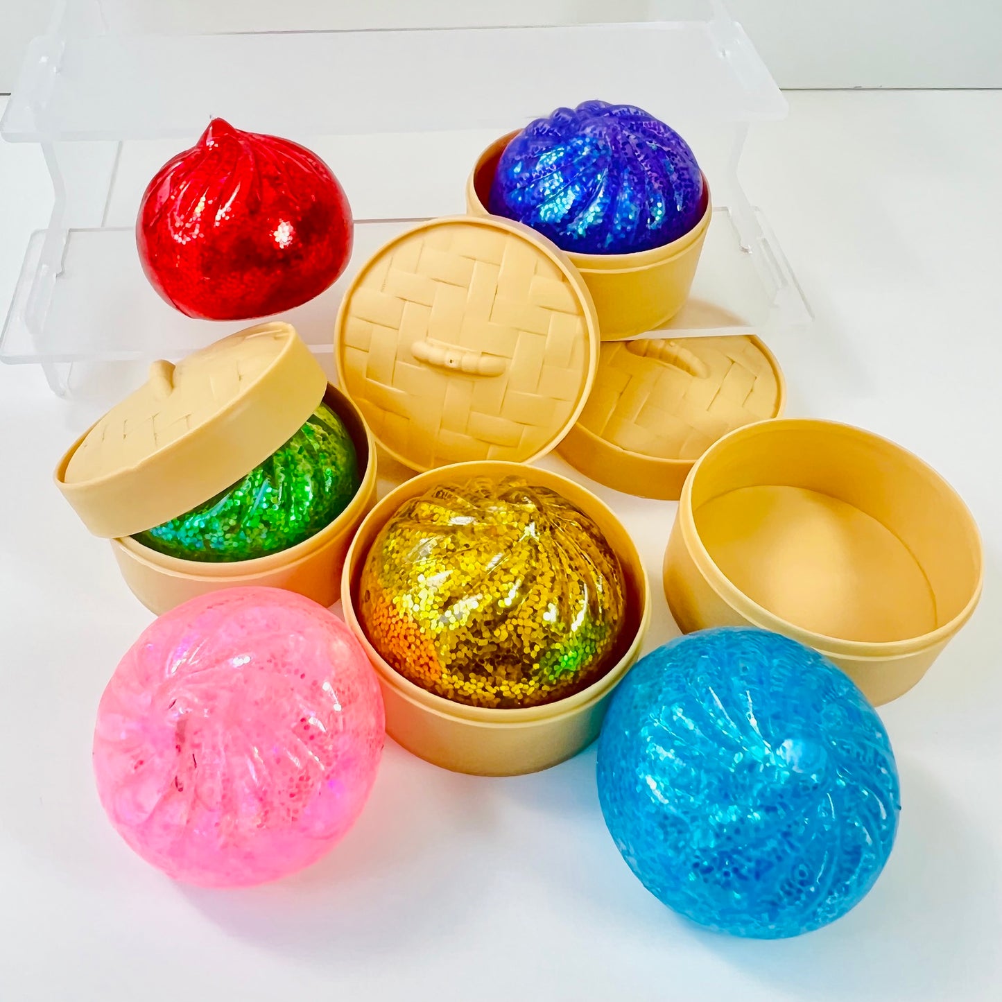 83005 Mini Dumpling Glitter Jelly Squishy-12