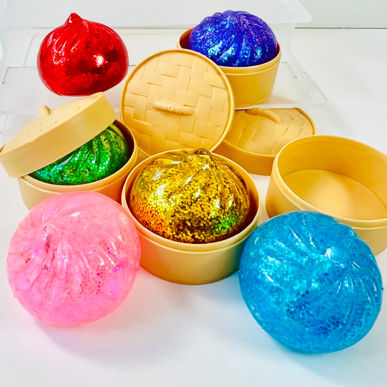 83005 Mini Dumpling Glitter Jelly Squishy-12