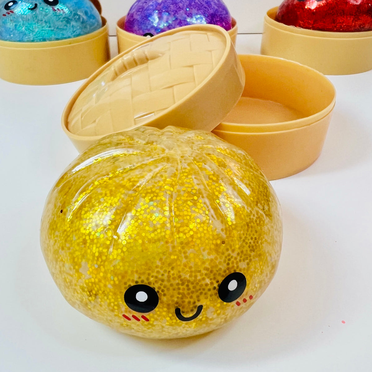 83008 Dumpling Smiley Glitter Water Bead Squishy-12