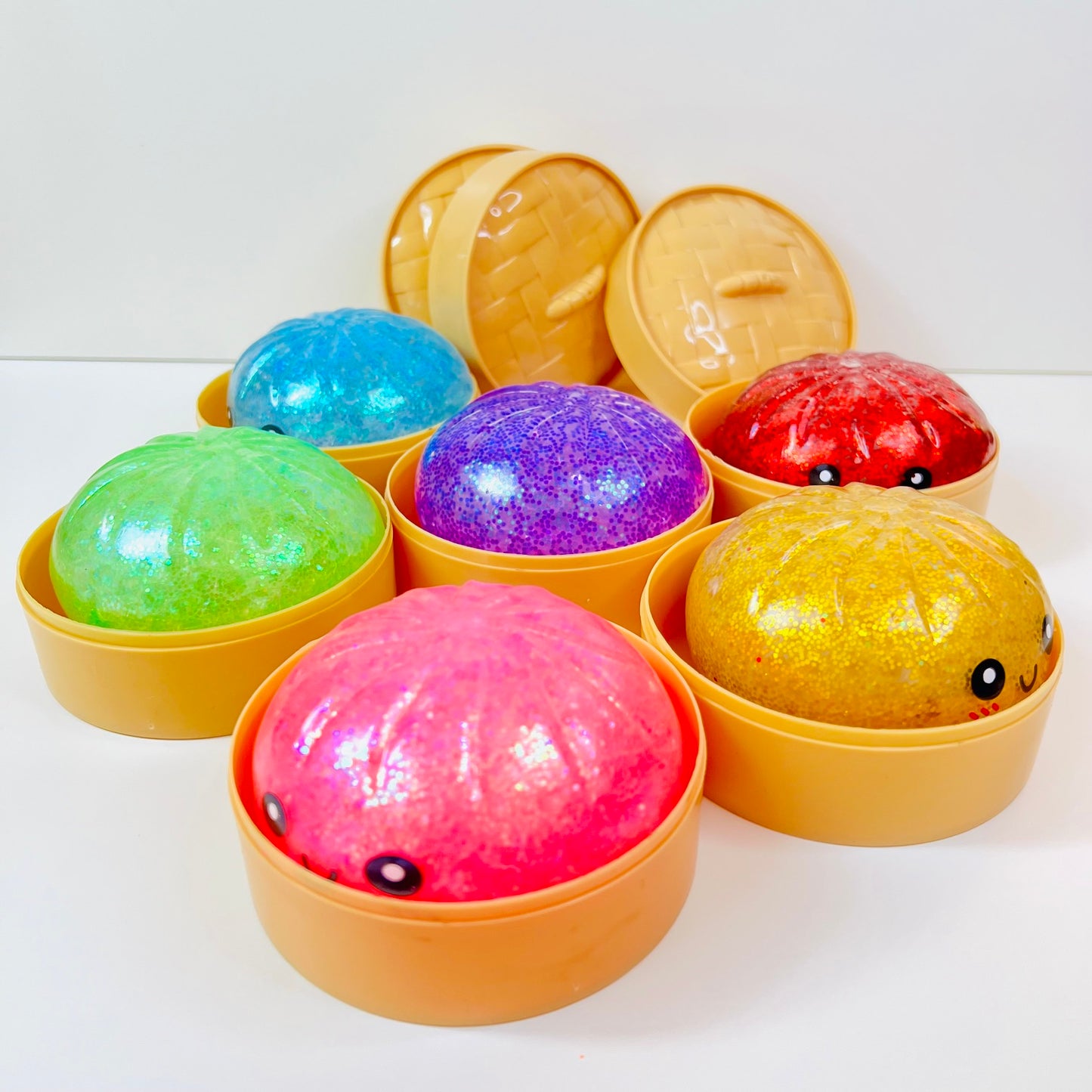 83008 Dumpling Smiley Glitter Water Bead Squishy-12