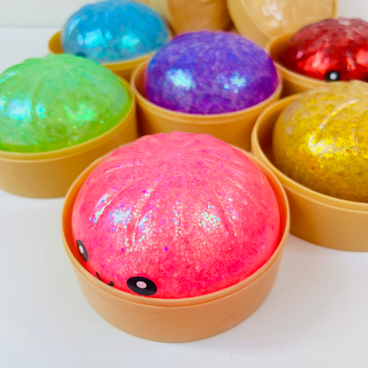 83008 Dumpling Smiley Glitter Water Bead Squishy-12