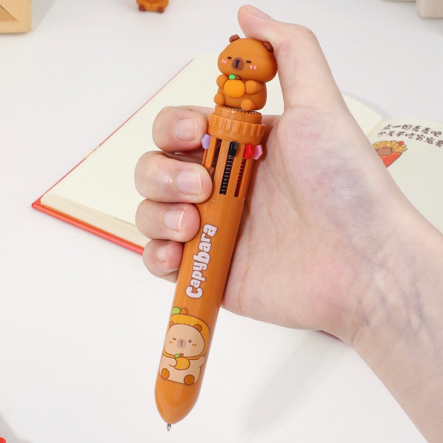 23020 CAPYBARA Vol.2 10-COLOR RETRACTABLE BALL PEN-36