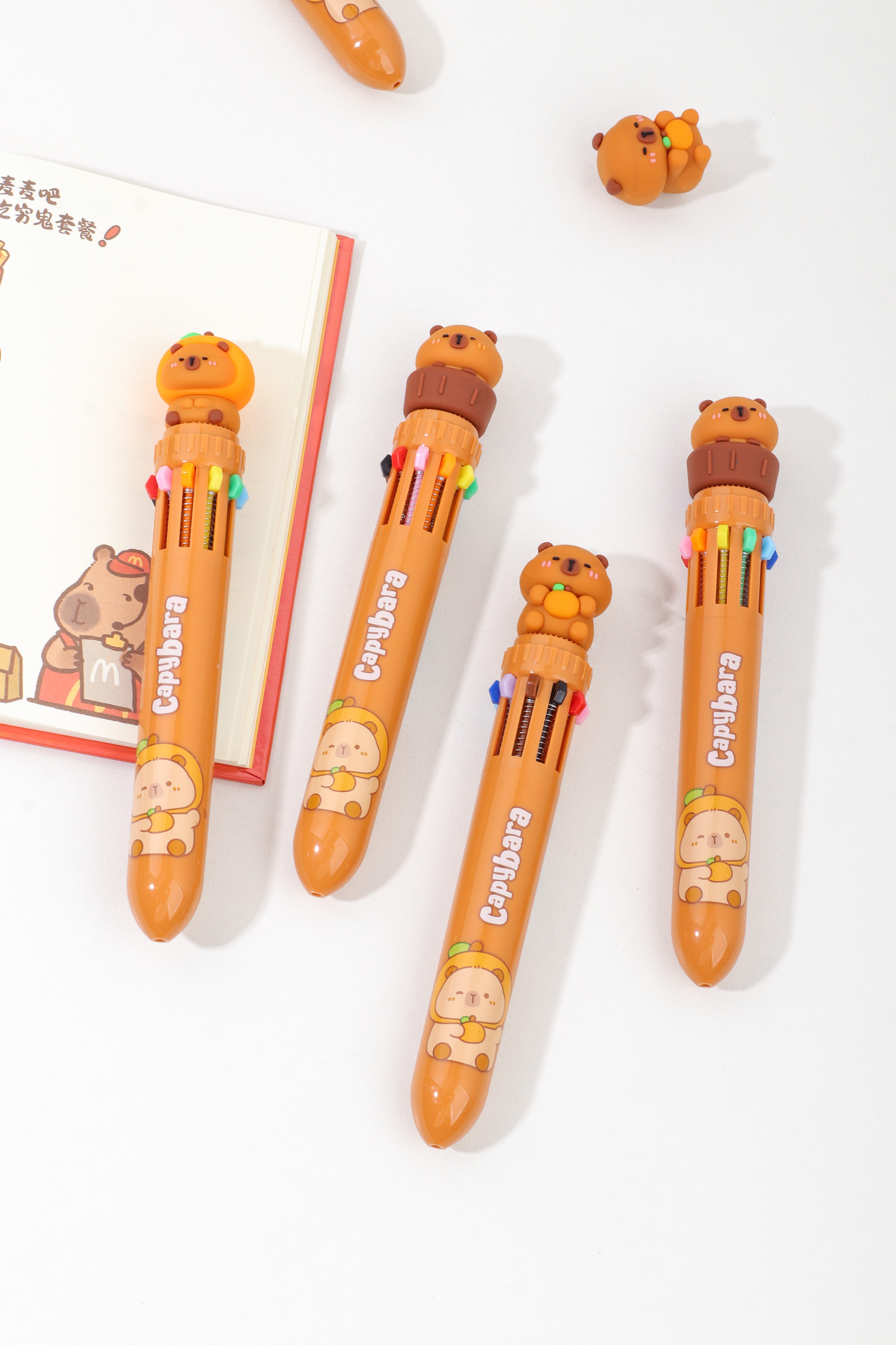 23020 CAPYBARA Vol.2 10-COLOR RETRACTABLE BALL PEN-36 – BCmini