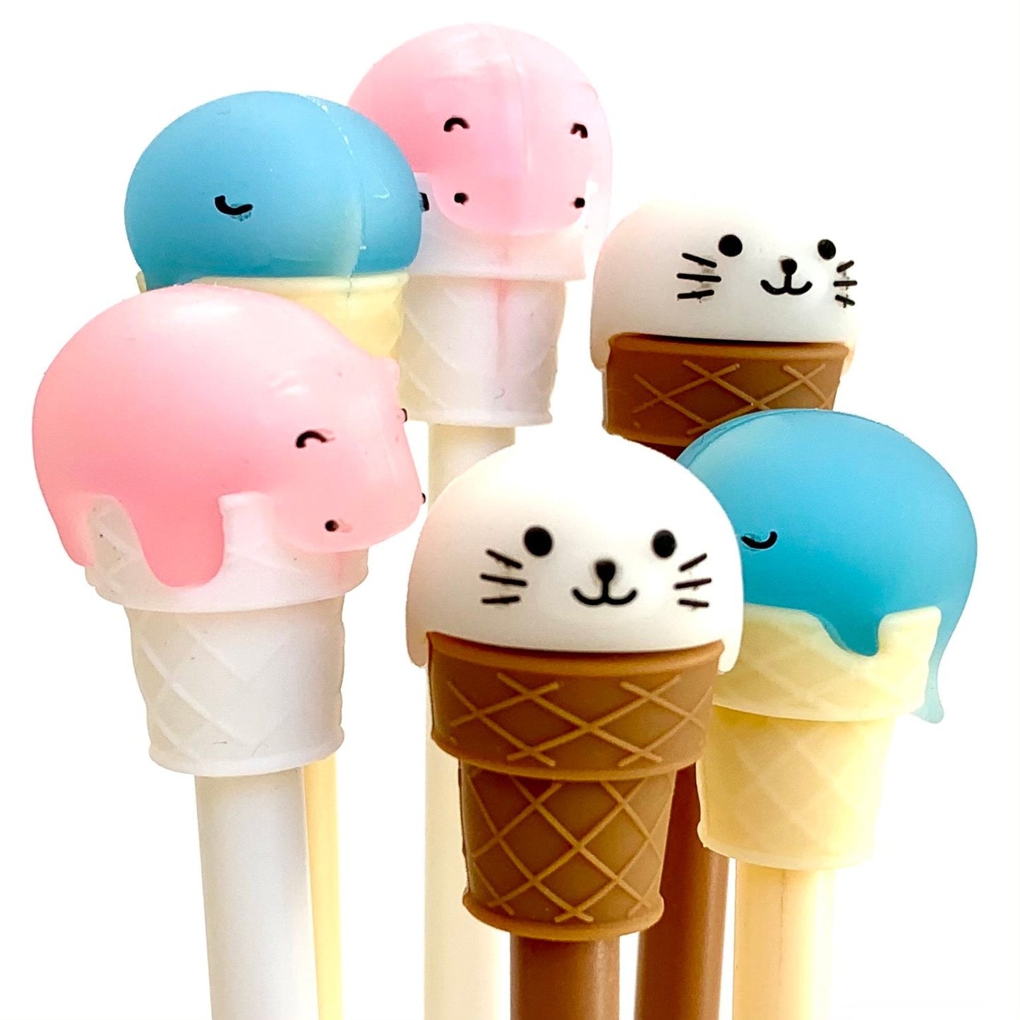 224022 ICE CREAM ANIMALS GEL PEN-36 (2 Colors Only)