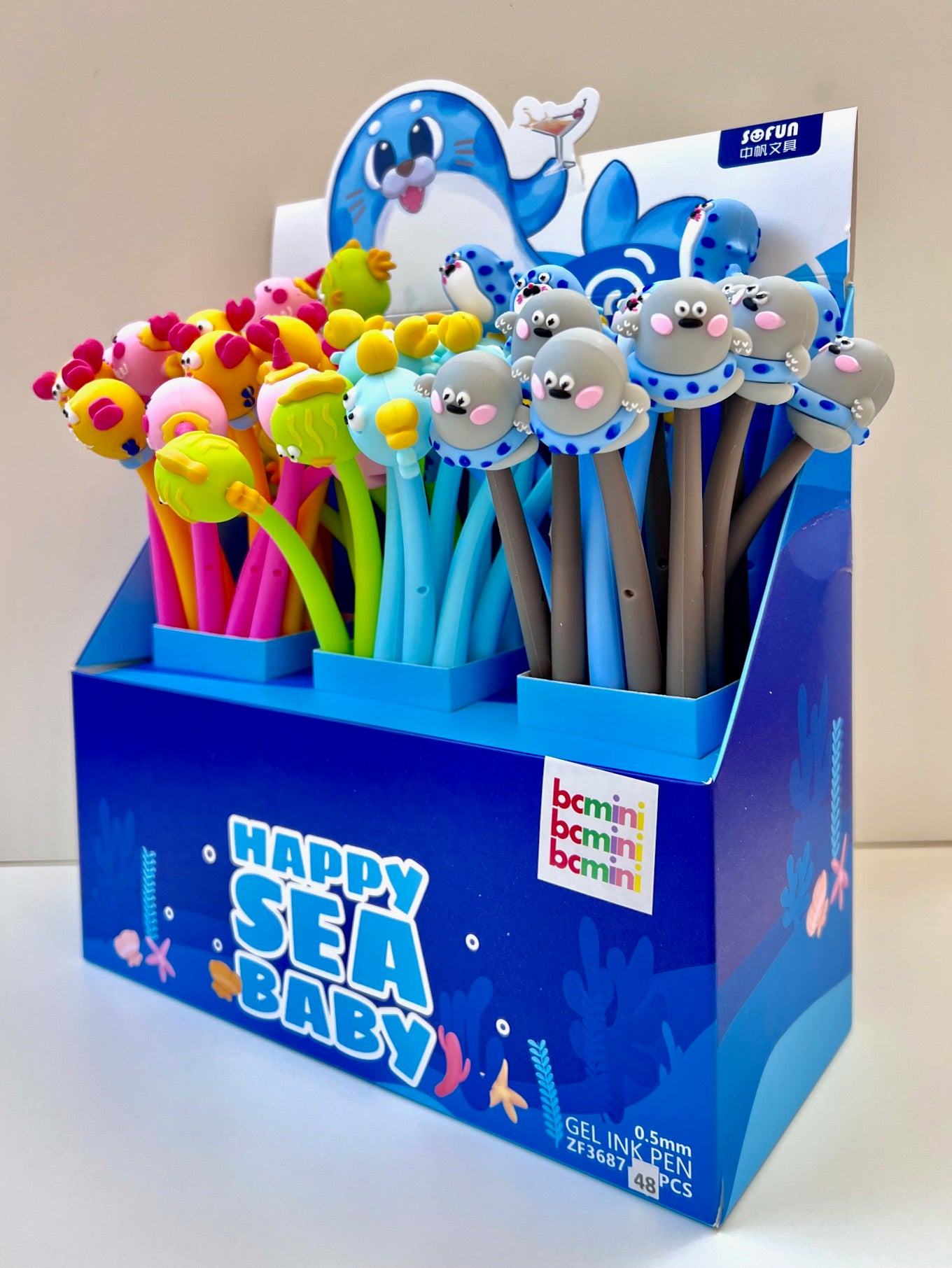 22624 HAPPY SEA ANIMALS GEL PEN-48