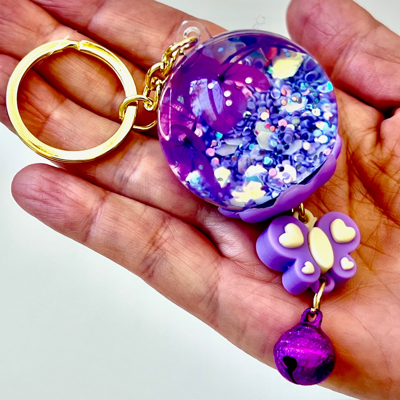 12150 COLORFUL ORB ASSORTED FLOATY KEY CHARM-12