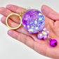 12150 COLORFUL ORB ASSORTED FLOATY KEY CHARM-12