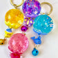 12150 COLORFUL ORB ASSORTED FLOATY KEY CHARM-12