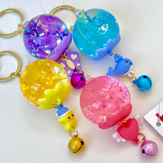 12150 COLORFUL ORB ASSORTED FLOATY KEY CHARM-12