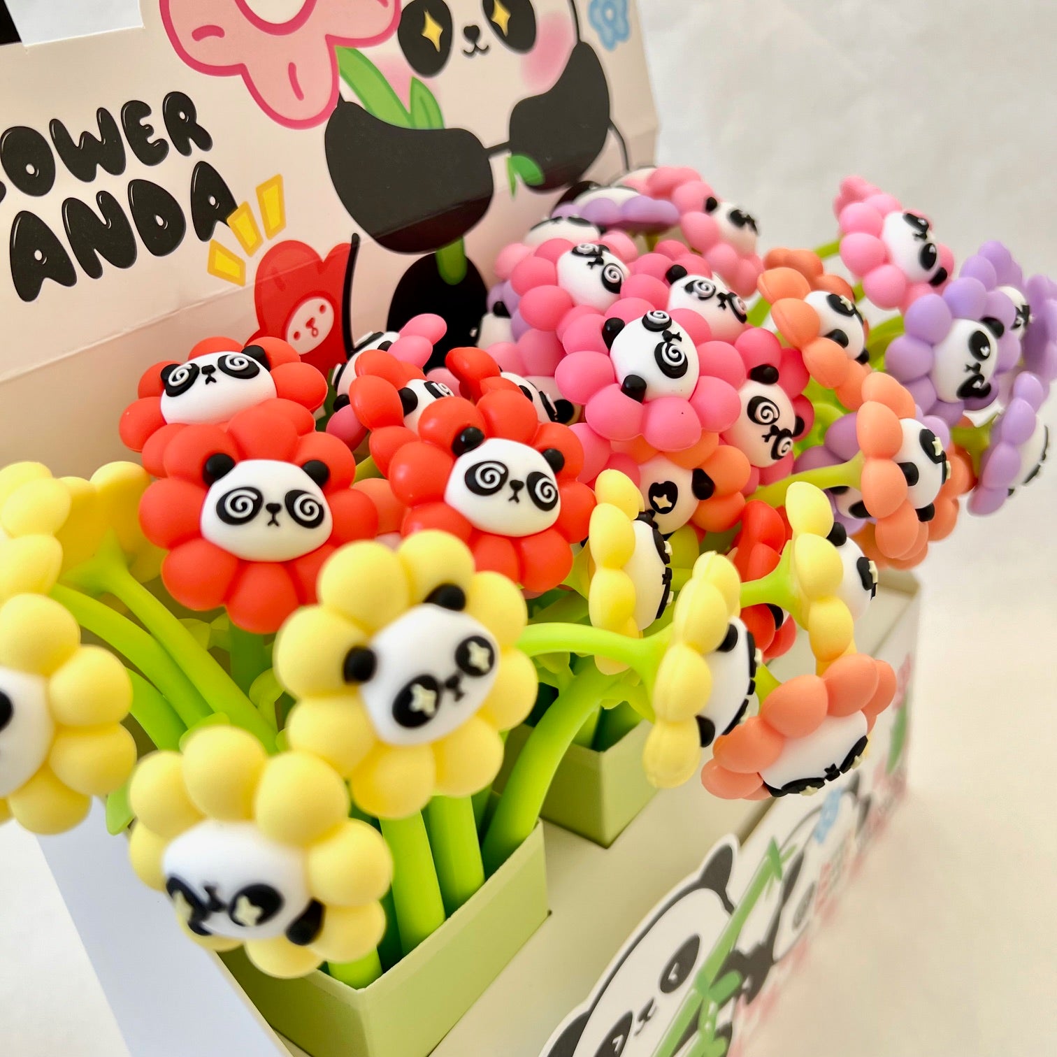 22579 FLOWER PANDA GEL PEN-48 – BCmini