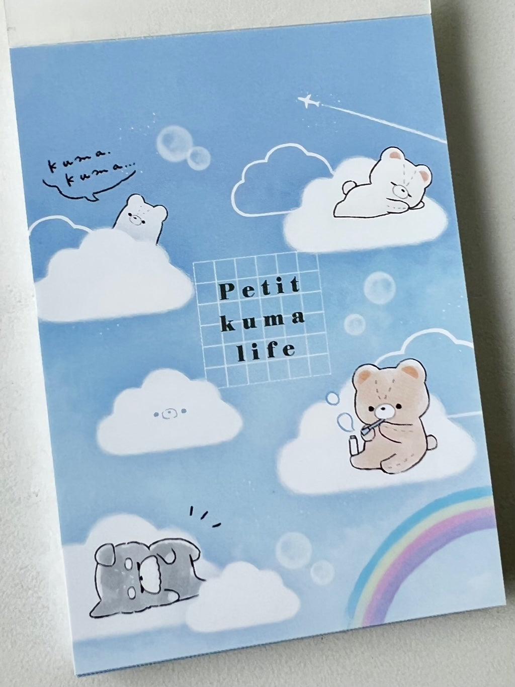 209217 Petit Kuma Bear Cloud Life Mini Notepad-10
