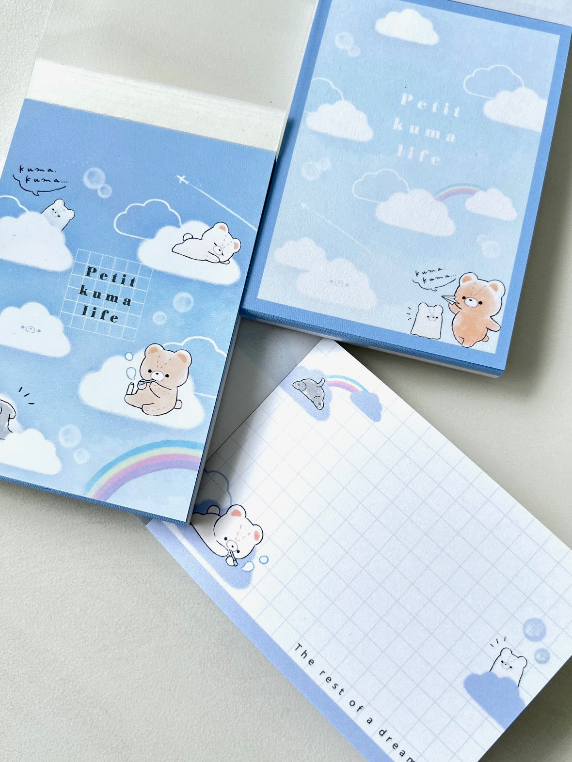 209217 Petit Kuma Bear Cloud Life Mini Notepad-10